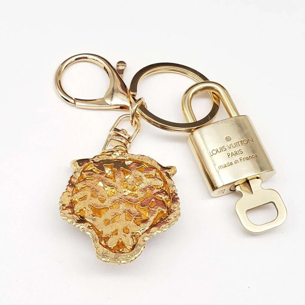 Authentic LV Gold Padlock & Key 🔑 Bag Charm / Unbranded Keychain Combo